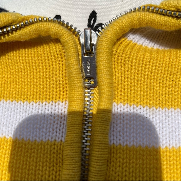 Lauren Ralph LAUREN JEANS CO Women Striped Sweater White Yellow - Picture 2 of 4